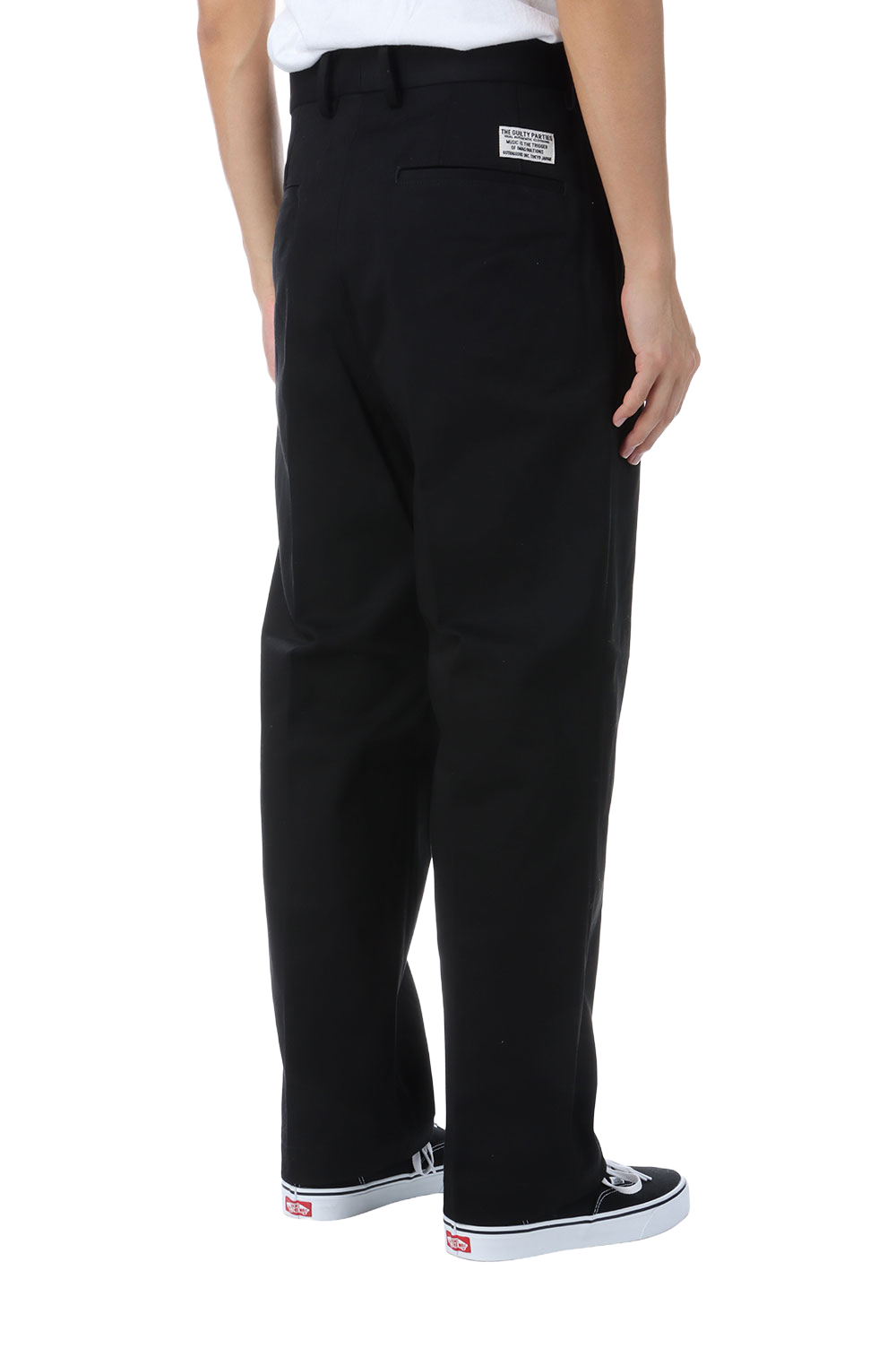 DOUBLE PLEATED CHINO TROUSERS ( TYPE-1 ) / BLACK (25FW-WMP-PT01
