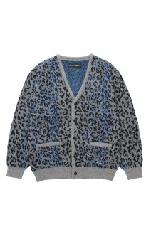 LEOPARD MOHAIR CARDIGAN / GRAY (25FW-WMK-KN08)