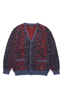 LEOPARD MOHAIR CARDIGAN / NAVY (25FW-WMK-KN08)
