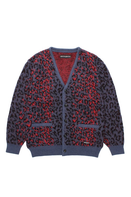 LEOPARD MOHAIR CARDIGAN / NAVY (25FW-WMK-KN08) | セレクトショップ