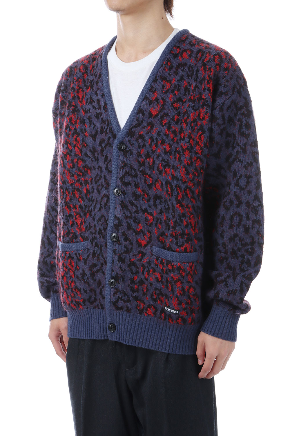 LEOPARD MOHAIR CARDIGAN / NAVY (25FW-WMK-KN08) | セレクトショップ