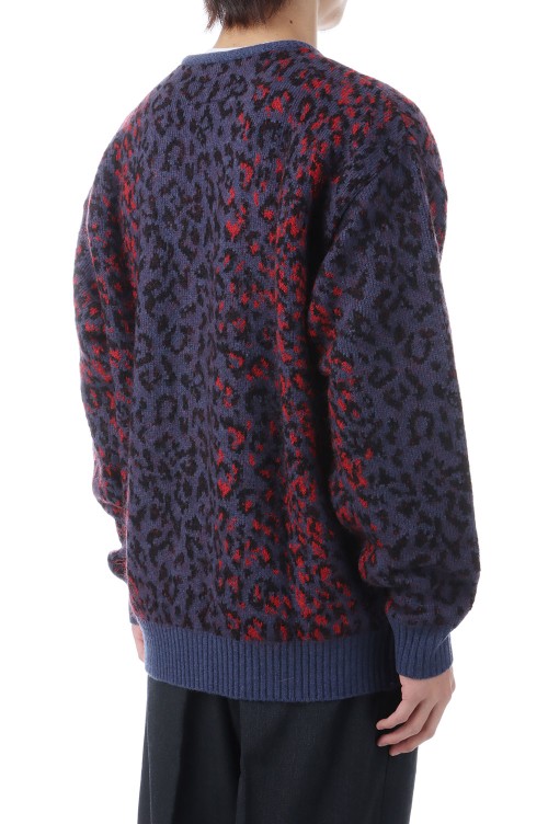 LEOPARD MOHAIR CARDIGAN / NAVY (25FW-WMK-KN08) | セレクトショップ