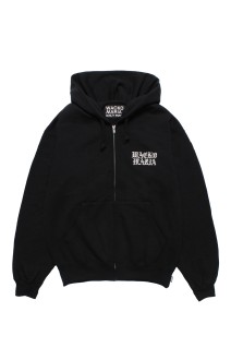 HEAVY WEIGHT FULL ZIP HOODED SWEAT SHIRT ( TYPE-2 ) / BLACK (25FW-WMC-SS02)