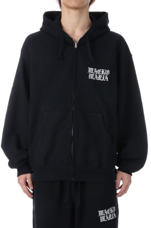 HEAVY WEIGHT FULL ZIP HOODED SWEAT SHIRT ( TYPE-2 ) / BLACK (25FW-WMC-SS02)