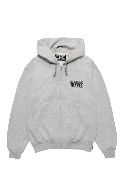 HEAVY WEIGHT FULL ZIP HOODED SWEAT SHIRT ( TYPE-2 ) / GRAY (25FW