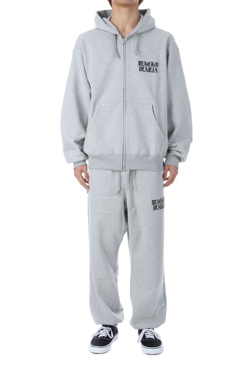 HEAVY WEIGHT FULL ZIP HOODED SWEAT SHIRT ( TYPE-2 ) / GRAY (25FW