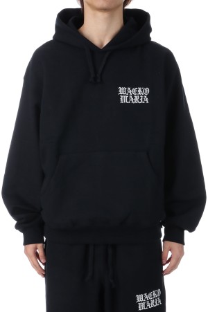 HEAVY WEIGHT PULLOVER HOODED SWEAT SHIRT ( TYPE-2 ) / BLACK (25FW-WMC-SS04)