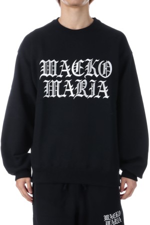 HEAVY WEIGHT CREW NECK SWEAT SHIRT / BLACK (25FW-WMC-SS05)