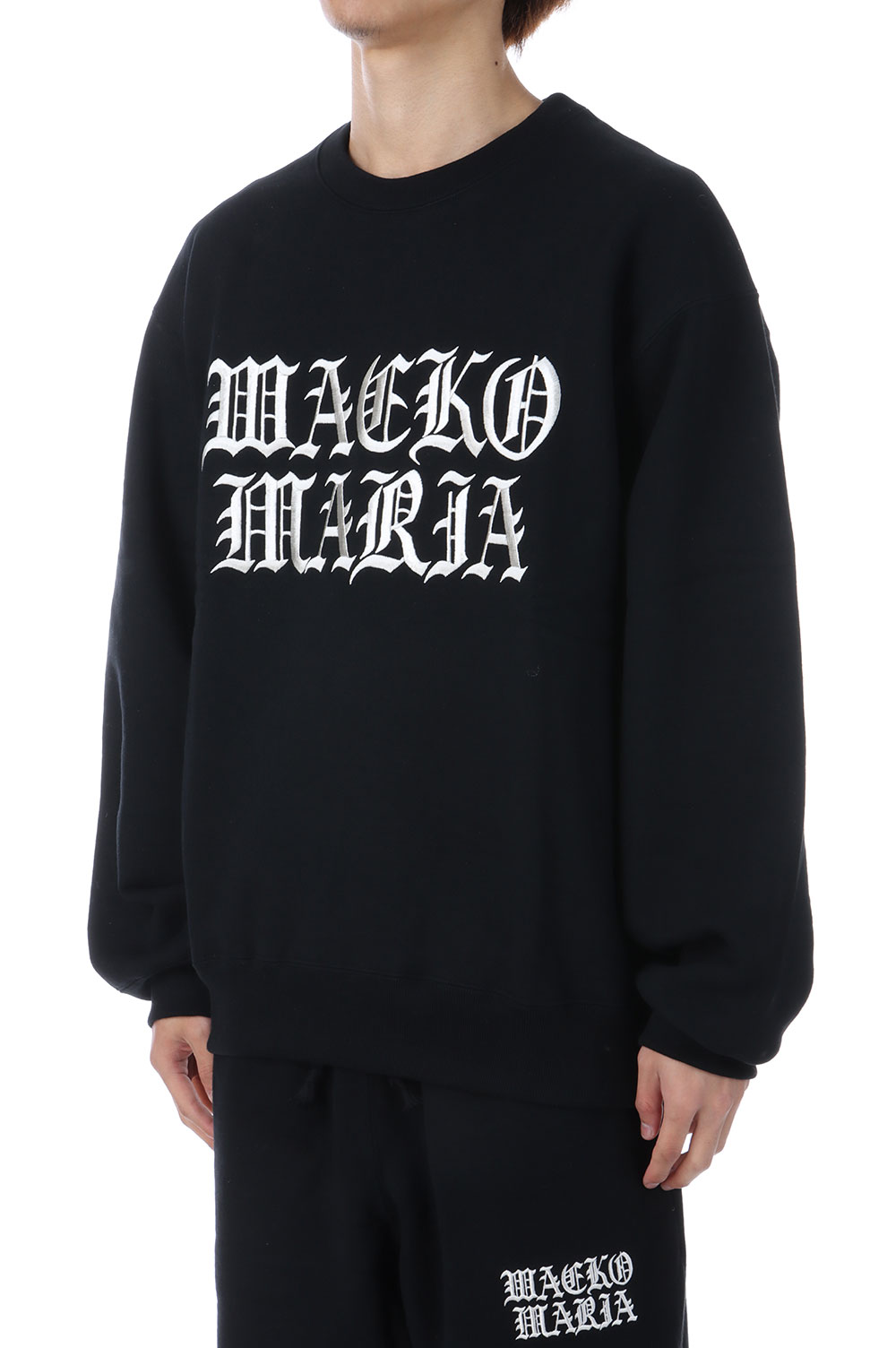HEAVY WEIGHT CREW NECK SWEAT SHIRT / BLACK (25FW-WMC-SS05