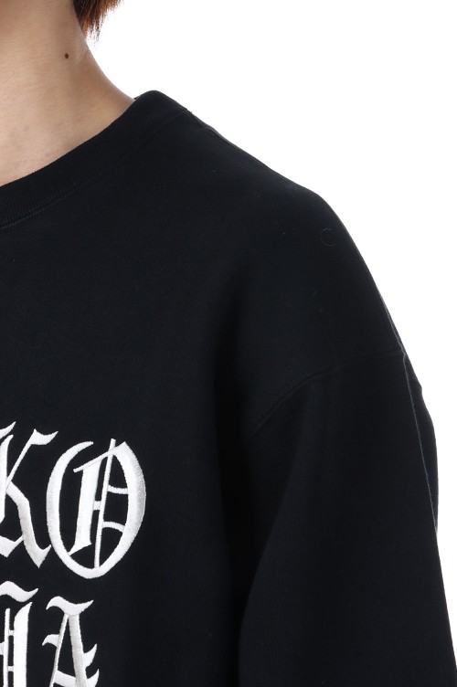 HEAVY WEIGHT CREW NECK SWEAT SHIRT / BLACK (25FW-WMC-SS05