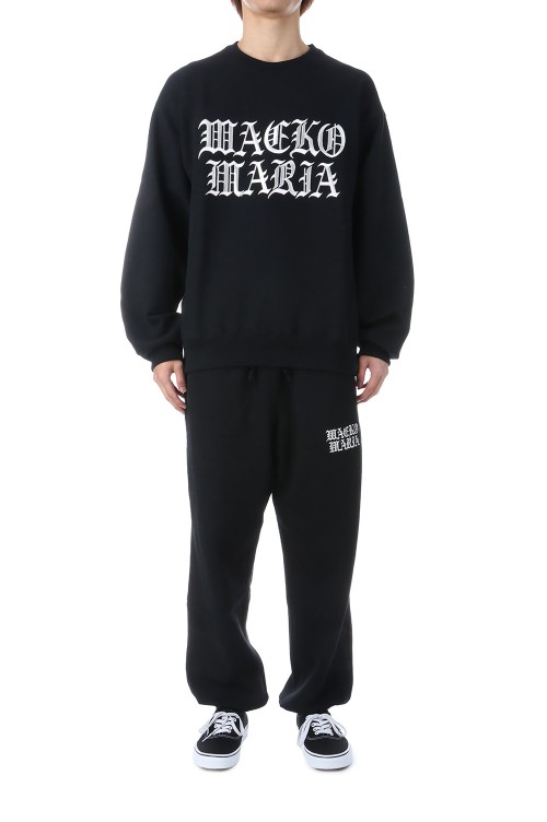 HEAVY WEIGHT CREW NECK SWEAT SHIRT / BLACK (25FW-WMC-SS05