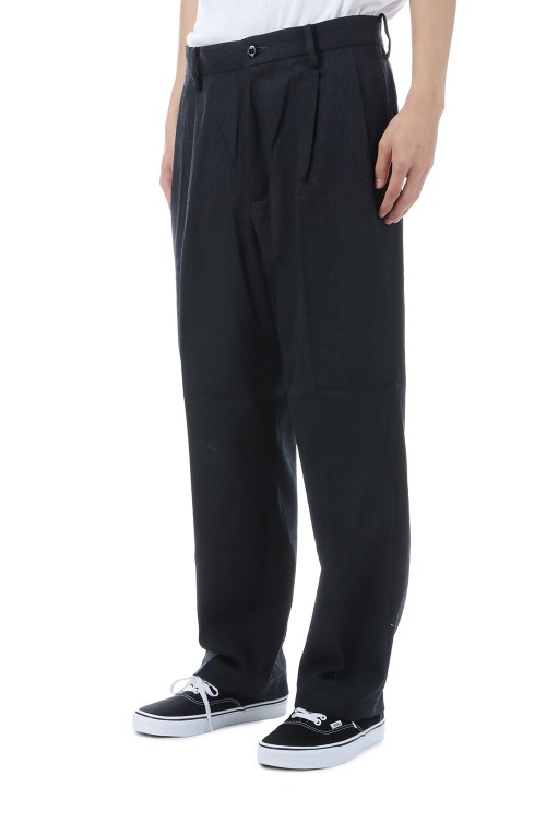 DOUBLE PLEATED WOOL TROUSERS ( TYPE-2 ) / CHARCOAL (25FW-WMP-PT02