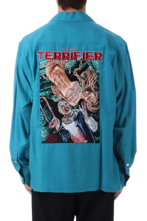 TERRIFIER / 50'S SHIRT L/S / BLUE (TERRIFIER-WM-OC01)