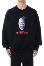 TERRIFIER / HEAVY WEIGHT CREW NECK SWEAT SHIRT ( TYPE-2 ) / BLACK (TERRIFIER-WM-SS06)