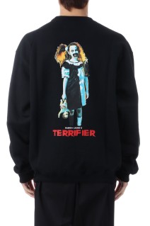 TERRIFIER / HEAVY WEIGHT CREW NECK SWEAT SHIRT ( TYPE-4 ) / BLACK (TERRIFIER-WM-SS08)
