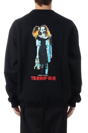 TERRIFIER / HEAVY WEIGHT CREW NECK SWEAT SHIRT ( TYPE-4 ) / BLACK (TERRIFIER-WM-SS08)