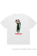 TERRIFIER / WASHED HEAVY WEIGHT CREW NECK T-SHIRT ( TYPE-4 ) / WHITE (TERRIFIER-WM-WT04)
