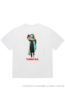 TERRIFIER / WASHED HEAVY WEIGHT CREW NECK T-SHIRT ( TYPE-4 ) / WHITE (TERRIFIER-WM-WT04)