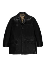 LEATHER COAT ( TYPE-2 ) / BLACK (25FW-WMO-CO04)