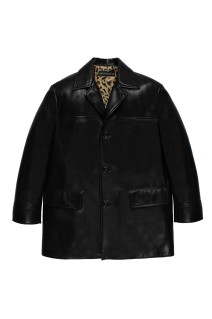 LEATHER COAT ( TYPE-2 ) / BLACK (25FW-WMO-CO04)