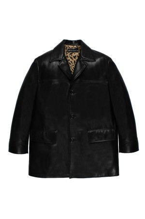 LEATHER COAT ( TYPE-2 ) / BLACK (25FW-WMO-CO04)