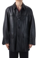 LEATHER COAT ( TYPE-2 ) / BLACK (25FW-WMO-CO04)