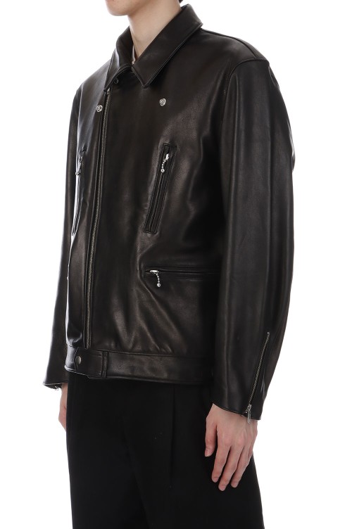 DOUBLE RIDERS LEATHER JACKET ( TYPE-2 ) / BLACK (25FW-WMO-BL03