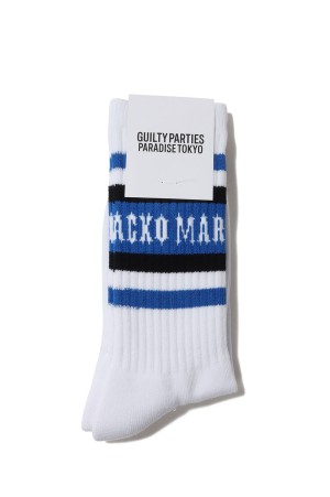 SKATER SOCKS ( TYPE-1 ) / WHITE-BLUE (25FW-WMA-SO01)