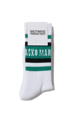 SKATER SOCKS ( TYPE-1 ) / WHITE-GREEN (25FW-WMA-SO01)