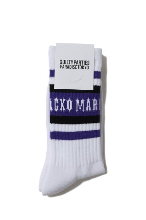 SKATER SOCKS ( TYPE-1 ) / WHITE-PURPLE (25FW-WMA-SO01)