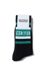 SKATER SOCKS ( TYPE-1 ) / BLACK-GREEN (25FW-WMA-SO01)
