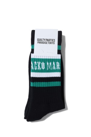 SKATER SOCKS ( TYPE-1 ) / BLACK-GREEN (25FW-WMA-SO01)