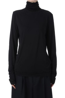 MODAL SILK JERSEY TURTLENECK - BLACK (KKAGGW0012)