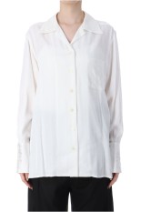 Rose jaquard stripe shirt - Off White (FTC254-0103)