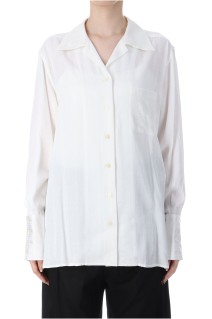Rose jaquard stripe shirt - Off White (FTC254-0103)