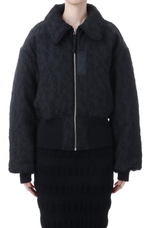 Floral jacquard bomber jacket - Black (FTC254-0202)