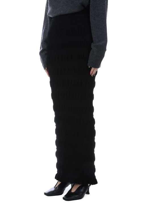 Stripe knit maxi skirt - Black (FTC254-0708) | セレクトショップ