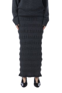 Stripe knit maxi skirt - Black (FTC254-0708)