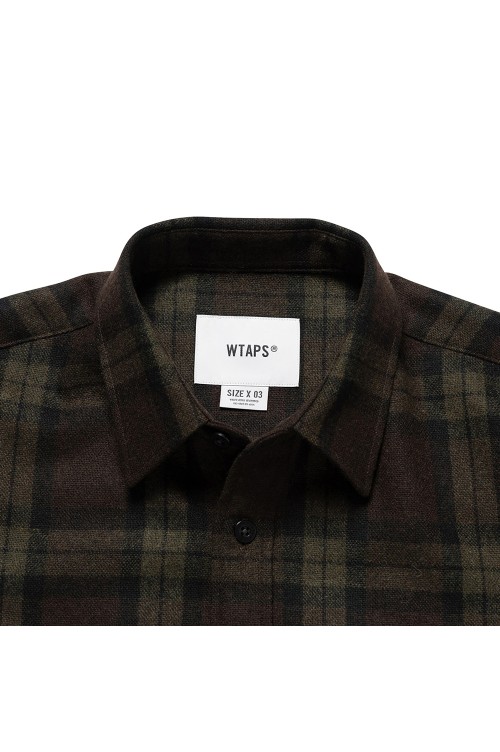 TXT 01 / LS / WOPL. TWEED. TEXTILE. OF / OLIVE DRAB (252TQDT-SHM03