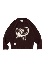 Cropped Hoodie Knit Top -BORDER (0124011907) | セレクトショップ