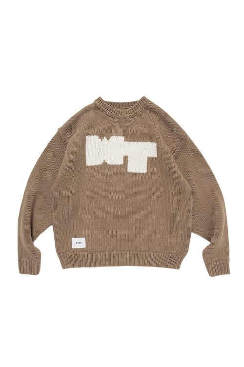 CREW NECK CRE / SWEATER / POLY / GREIGE (252MADT-KNM03) | セレクト