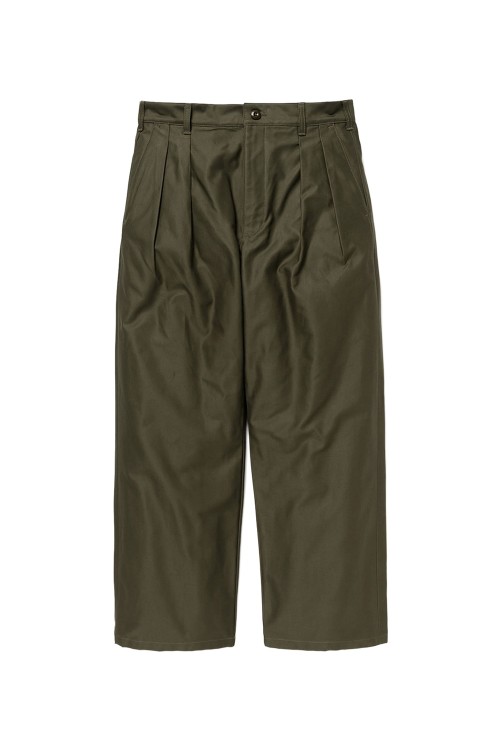 WRKT2501 / TROUSERS / COTTON. BACKSATIN / OLIVE DRAB (252CWDT