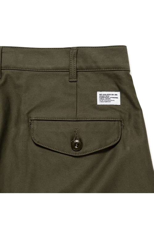 WRKT2501 / TROUSERS / COTTON. BACKSATIN / OLIVE DRAB