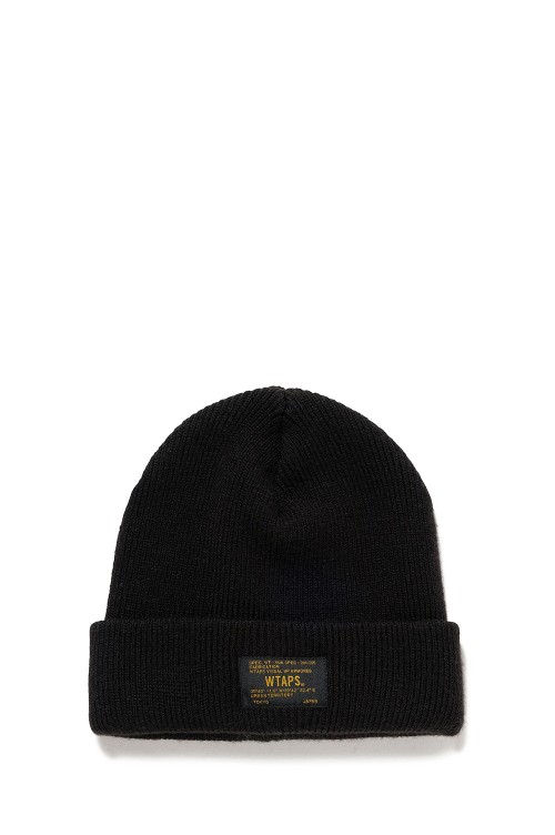 帽子 WTAPS FLP / BEANIE / ALNY BLACK WTAPS FLP / BEANIE / ALNY / BLACK