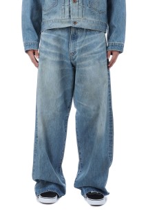 FADED MODERN DENIM PANTS WIDE CUT - FADED INDIGO (25330402)