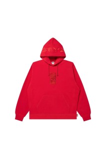 HWC LABEL HOODIE - RED (BEPFW25CS03)