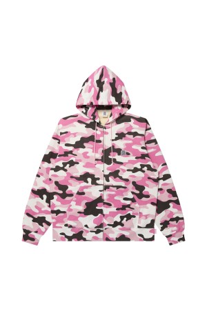 SMALL OG CAMO ZIP HOODIE - PINK CAMO (BEPFW25CS05)