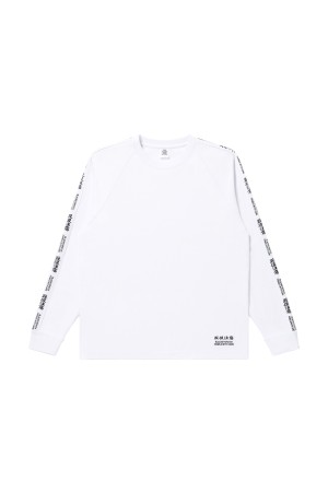 KANJI TAPED L/S TEE - WHITE (BEPFW25LT03)