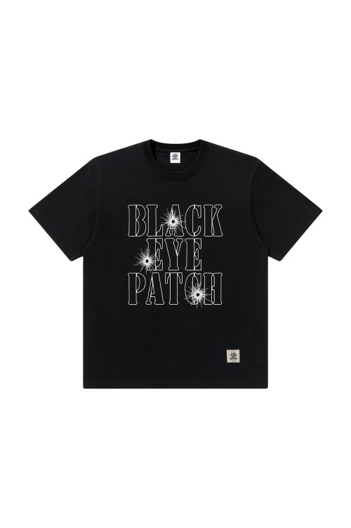 【BlackEyePatch】GUNSHOT STENCIL LOGO TEE GUNSHOT STENCIL LOGO TEE - BLACK (BEPFW25TE14) | セレクト