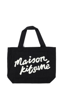MAISON KITSUNE HANDWRITING TOTE - BLACK (PW05124WW9042)